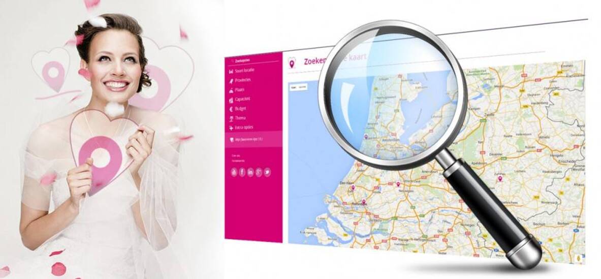 Nieuw! Zoek uw trouwlocatie op de kaart.